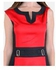 Giro Sleeveless Column Dress - Red & Black