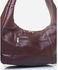 WiiKii bambo Shoulder leather bag - Dark Red