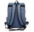 Men Male Canvas College School Student Backpack Casual Rucksacks 16 Inch Travel Bag Laptop Bags Women Bags - Blue