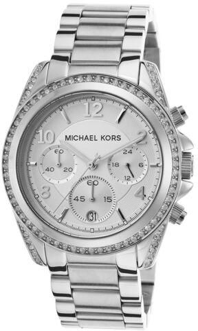 Michael Kors Women's Chrono Runway Glitz Watch MK5165 (Silver)