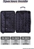 PARA JOHN  3-Piece Hard Side ABS Luggage Trolley Set 20/24/28 Inch Dark Grey