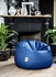 Get Comfy Relaxation Bean Bag, Leather, 65x90 - Blue with best offers | Raneen.com