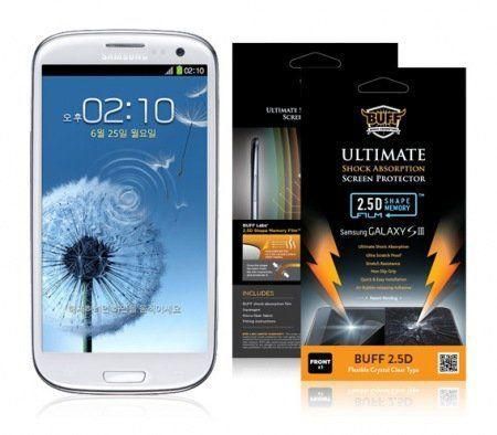 BUFF ULTIMATE SHOCK ABSORPTION SCREEN PROTECTOR FOR SAMSUNG galaxy s3 i9300 FRONT