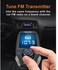 Bluetooth FM Transmitter in-Car Wireless Radio Adapter Kit W 1.8" Color Display Hands-Free Call AUX in/Out SD/TF Card USB Charger PD 20W for All Smartphones Audio Players - RM100C Black