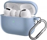 Compatible with AirPods Pro 2 2022 Case, Soft Silicone Full Body Protective Cover with Keychain Front LED Visible (Sky Blue)