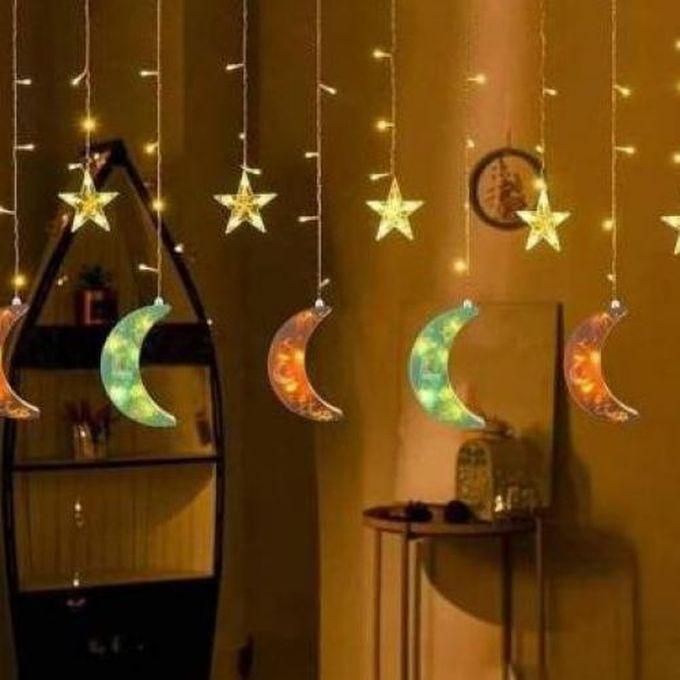 Ramadan Decorations, Crescent And Stars Curtain
