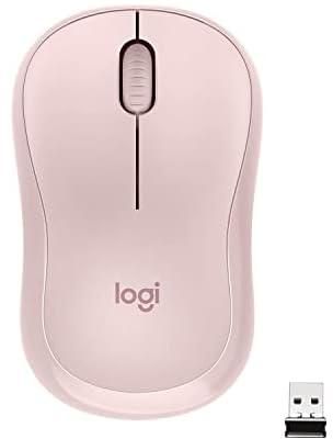 Logitech M220 SILENT Wireless Mouse, 2.4 GHz with USB Receiver, 1000 DPI Optical Tracking, 18-Month Battery, Ambidextrous, Compatible with PC, Mac, Laptop - Pink