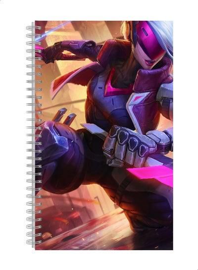 A4 Printed Notebook Pink/Purple/Brown