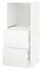METOD / MAXIMERA High cabinet w 2 drawers for oven, white/Voxtorp walnut, 60x60x140 cm - IKEA