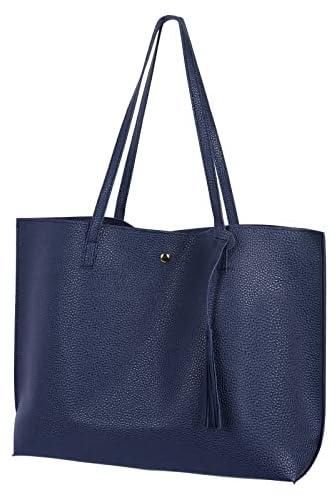 Leather Ladies Handbag, Casual Tote Bags For Women Practical Shoulder Bag Large Capacity Top Handle Bag Laptop Bags For School Commute Work Travel