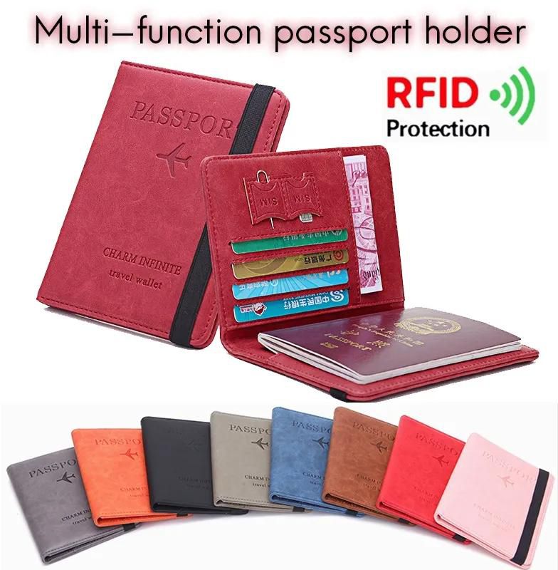 RFID Passport Bag Multi-function Document Package Portable Travel Ultra-thin Passport Holder