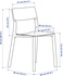 VANGSTA / JANINGE Table and 6 chairs - white/white 120/180 cm