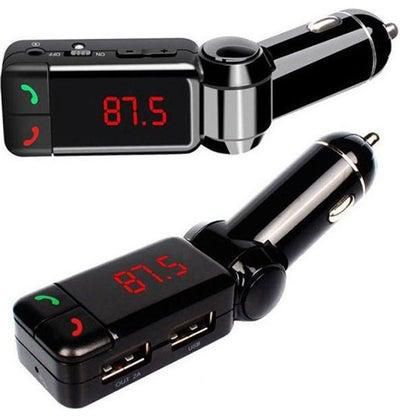Wireless Bluetooth Car Charger Mp3 Player Stereo Car Kit Mp3 Player With Handsfree Fm Transmitter Sd Dual Usb Charger Music Play Adapter Led Display Black