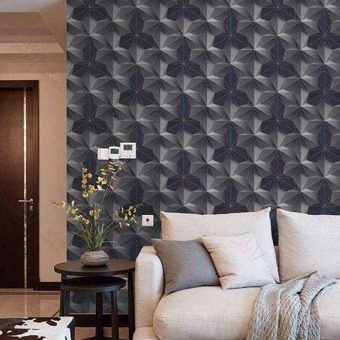 Adore Decor 3D Effect Wallpaper - Black & Grey