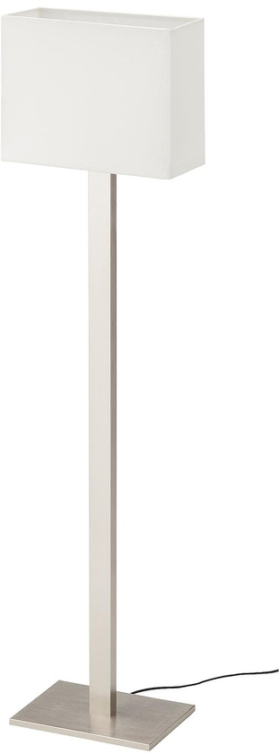 TOMELILLA Floor lamp - nickel-plated/white 150 cm