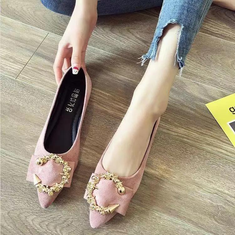 2023New women's shoes pointed toe flat soft sole casual women's shoes