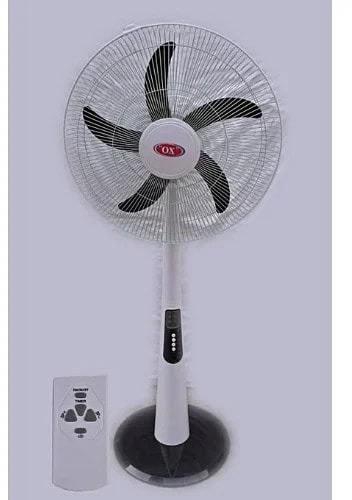 18" Rechargeable Fan With Remote Control - White