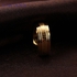 خاتم  نسائي من ستانلس ستيل مزين برسوم مطلي بالذهب عيار ١٨‫(مقاس  11 ) NO.R52