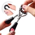 Eyelash Curler, Lashes Curler Clip with Built in Comb Eye Lash Curler Lash Tool with Brush Mini Small Best Eyelash Curler with Lash Separator Refill Pads Portable Compact Makeup Curler (Black)