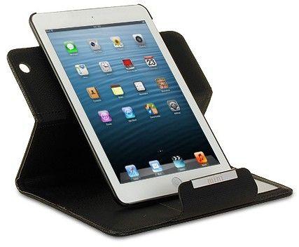 2-Tone Apple iPad Mini 360° Rotating Smart Flip Stand Genuine Leather Case Cover -(Black)