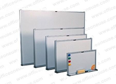 Magnetic White Board, with Movable Tray, Aluminum Frame, 120 x 180 cm