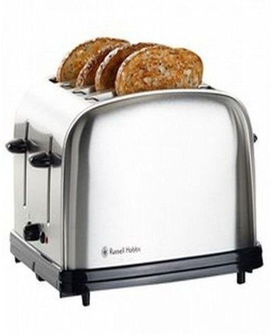Russell Hobbs 4 Slice Pop-up Electric Toaster - Grey...