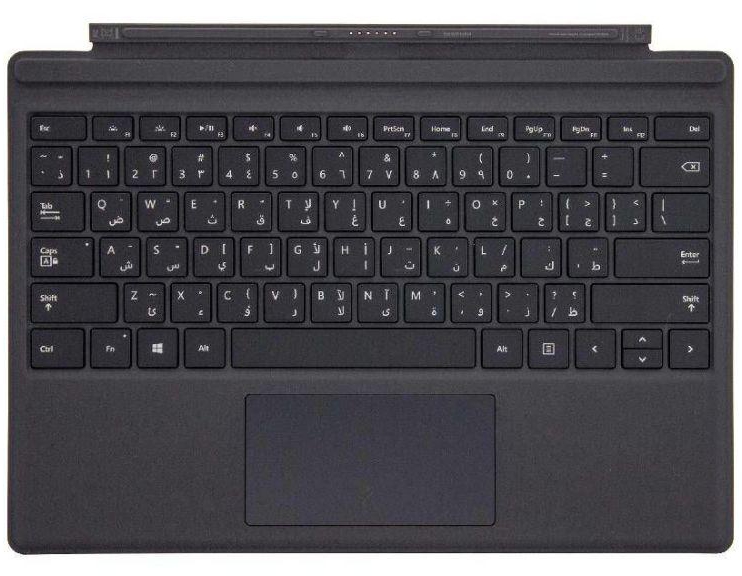 Type Cover For Surface Pro 4 - English/Arabic Keyboard Black