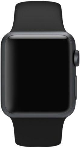 Apple 38mm Sport Band, Black With Space Gray Stainless Pin