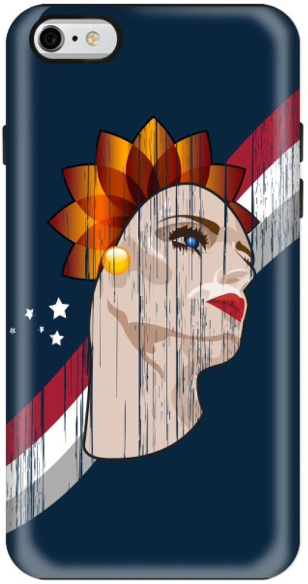 Stylizedd Apple iPhone 6 Premium Dual Layer Tough case cover Gloss Finish - Lady Liberty (Blue) I6-T-217 - Blue