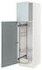 METOD خزانة عالية مع أرفف مواد نظافة, أبيض/Ringhult رمادي فاتح, ‎60x60x200 سم‏ - IKEA