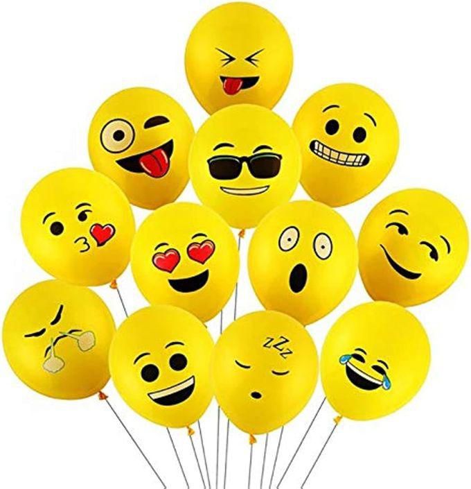 100 PCS Smile Face Yellow Color Emoji Balloons