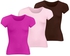 Silvy Set Of 3 T-Shirts For Women - Multicolor, Medium