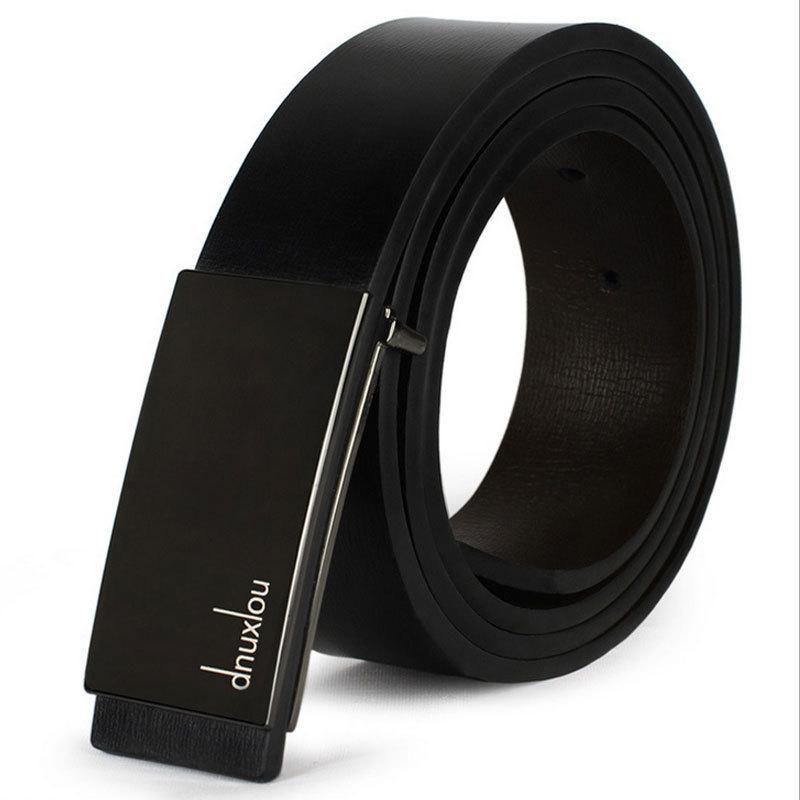 Dnuxlou Black Faux Leather Belt For Men