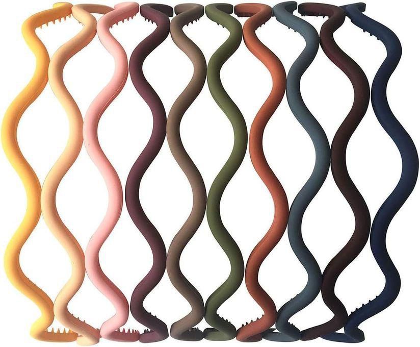 Thin Headbands For Women Plastic Wavy Headbands 1pcs (Random Color)