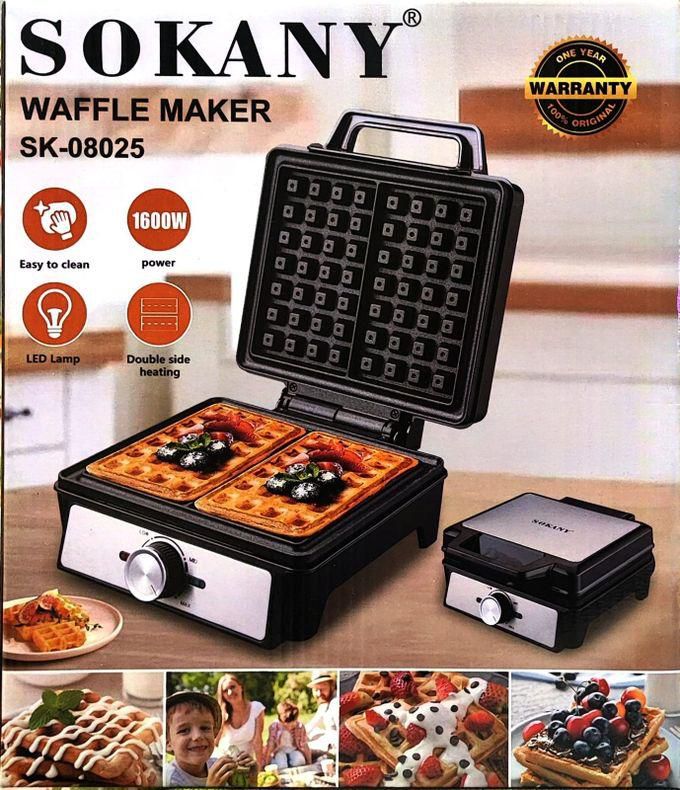 Sokany Waffle Maker - 1600 Watt - Intelligent Temperature Control