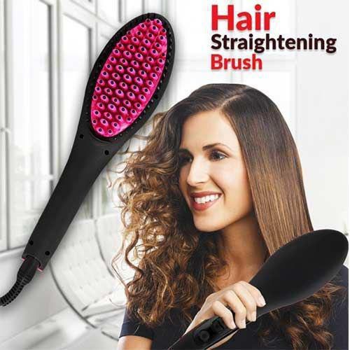 Generic Ceramic Brush Hair Straightener Electric Comb