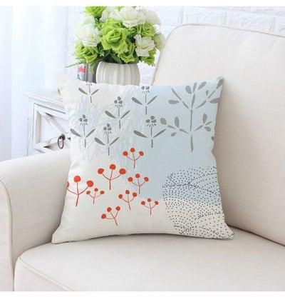 Decorative Cushion Cover Blue/White/Grey 45x45cm