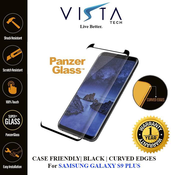 PanzerGlass Tempered Glass Case Friendly Samsung Galaxy S9 Plus (Black)