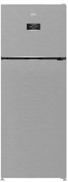 Beko Refrigerator Double Door 16.8FT, 477L, Inverter, Silver - RDNE17S