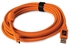 Tether Pro USB 2.0 Male to Mini-B 5 pin, 15', Hi-Visibility Orange