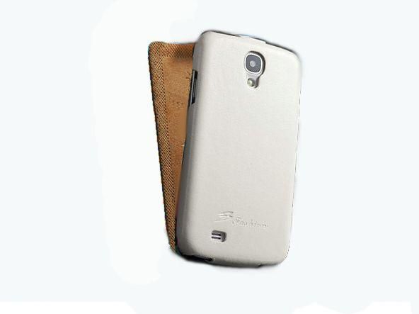 غلاف من الجلد أبيض للسامسونج جلاكسي أس 4 (Galaxy S4) موديل الغلاف MA052