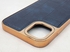 Iphone 11 Leather Phone Case Soft & Full Protection With Metal Sides - Blue
