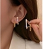 SHEIN 1pair Simple Four-prong Setting Stud Earrings For Women