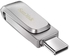 فلاش درايف سانديسك الترا دوال درايف لوكس  USB  من نوع  C  سعة  64  جيجابايت فضي  SDDDC4-064G-G46