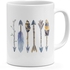 Loud Universe Ceramic Native Indian Style Feather Arrows Mug, White