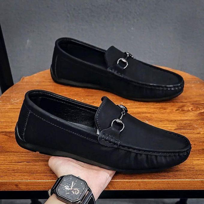 Fashion Shoes Leather Men Luxury Trendy Casual Slip on Formal Loafers Men Moccasins Italian Black Male Driving Shoes Sneakers Plus Size