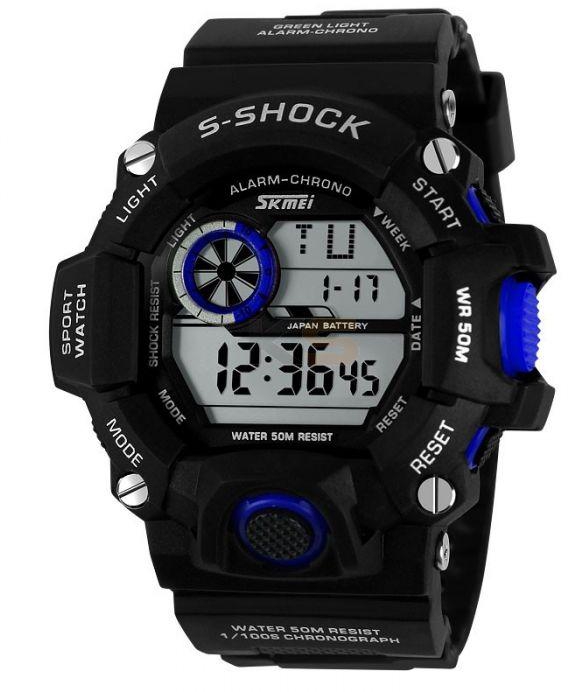 SKMEI 1019 Sport  Man's Watch 50M Waterproof ABS Plastics Watch Band Colorful LED Display