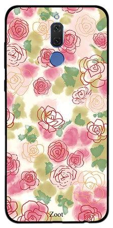 Thermoplastic Polyurethane Skin Case Cover -for Huawei Mate 10 Lite Roses Sketch Roses Sketch
