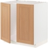 METOD Base cabinet for sink + 2 doors - white/Vedhamn oak 80x60 cm