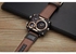 Men's Leather Sport Wristwatch HP359502 - 50 mm - Brown/Black